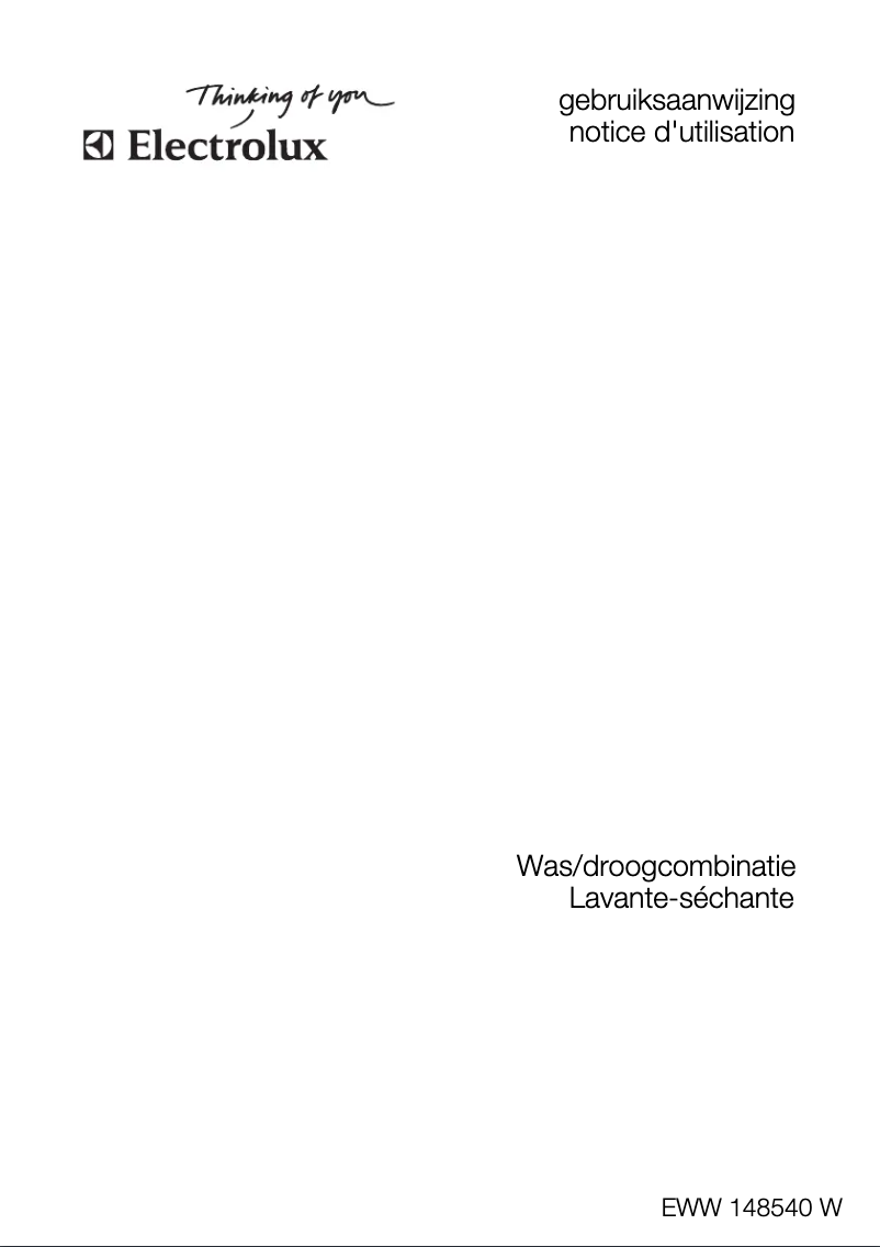 Page 1 de la notice Manuel utilisateur Electrolux EWW148540W