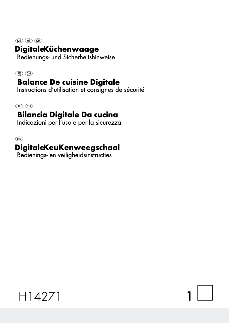 Page 1 de la notice Manuel utilisateur SilverCrest H14271