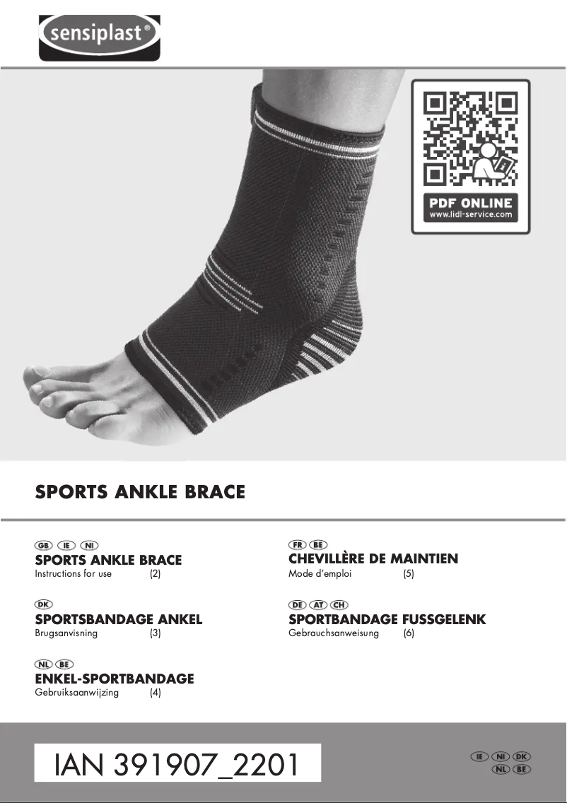 Page 1 de la notice Manuel utilisateur Sensiplast IAN 391907