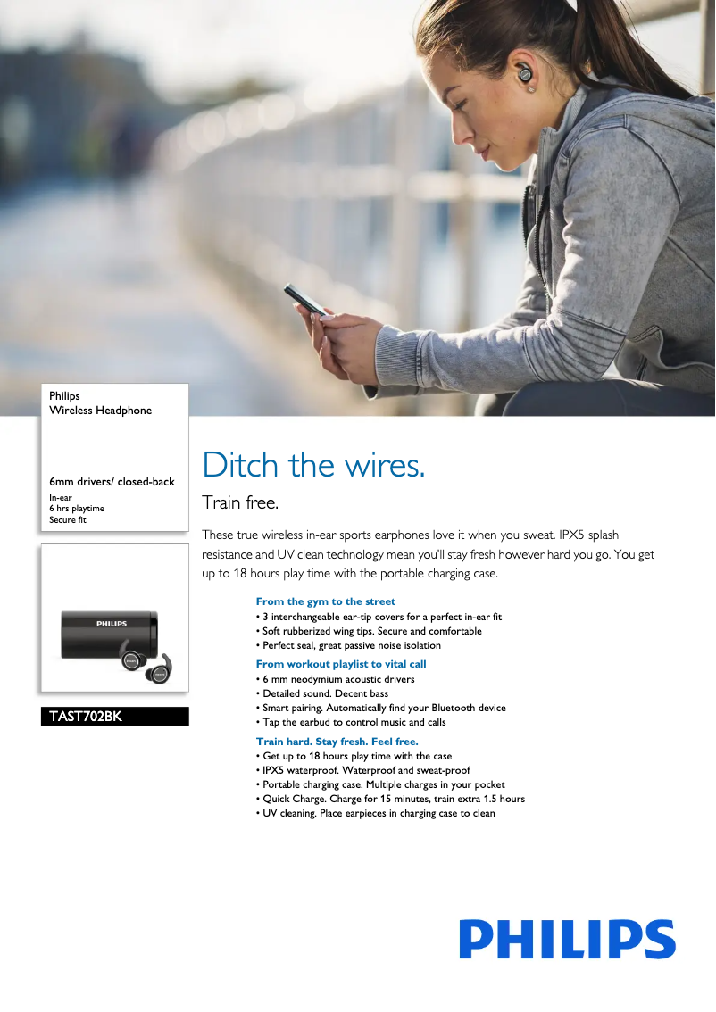 Page n°1 - Fiche technique Philips TAST702