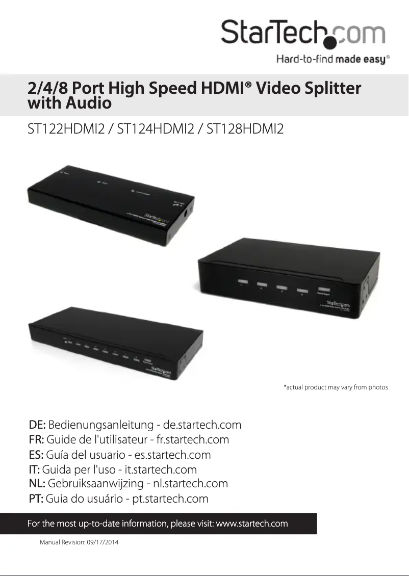 Image de la première page du manuel de l'appareil ST124HDMI2