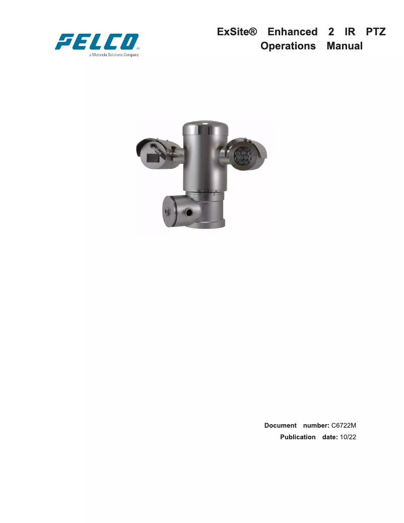 Page 1 de la notice Manuel utilisateur Pelco ExSite Enhanced 2