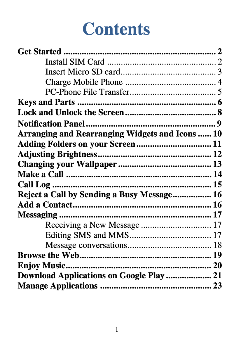 Page n°1 - Manuel utilisateur Wiko 10
