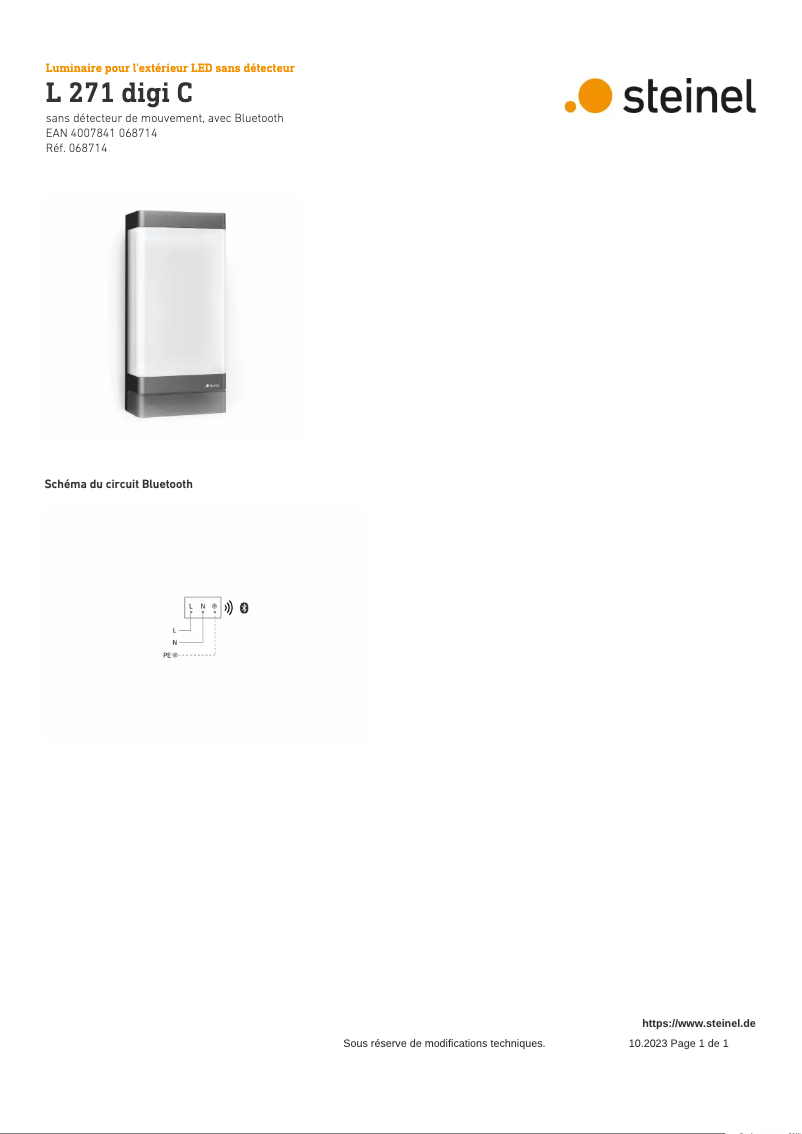 Image de la première page du manuel de l'appareil L 271 Digi SC