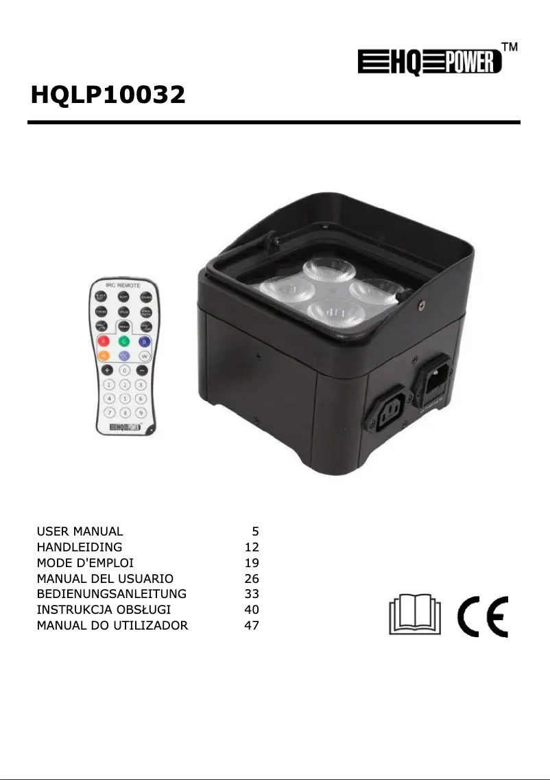 Page 1 de la notice Manuel utilisateur HQ Power HQLP10032