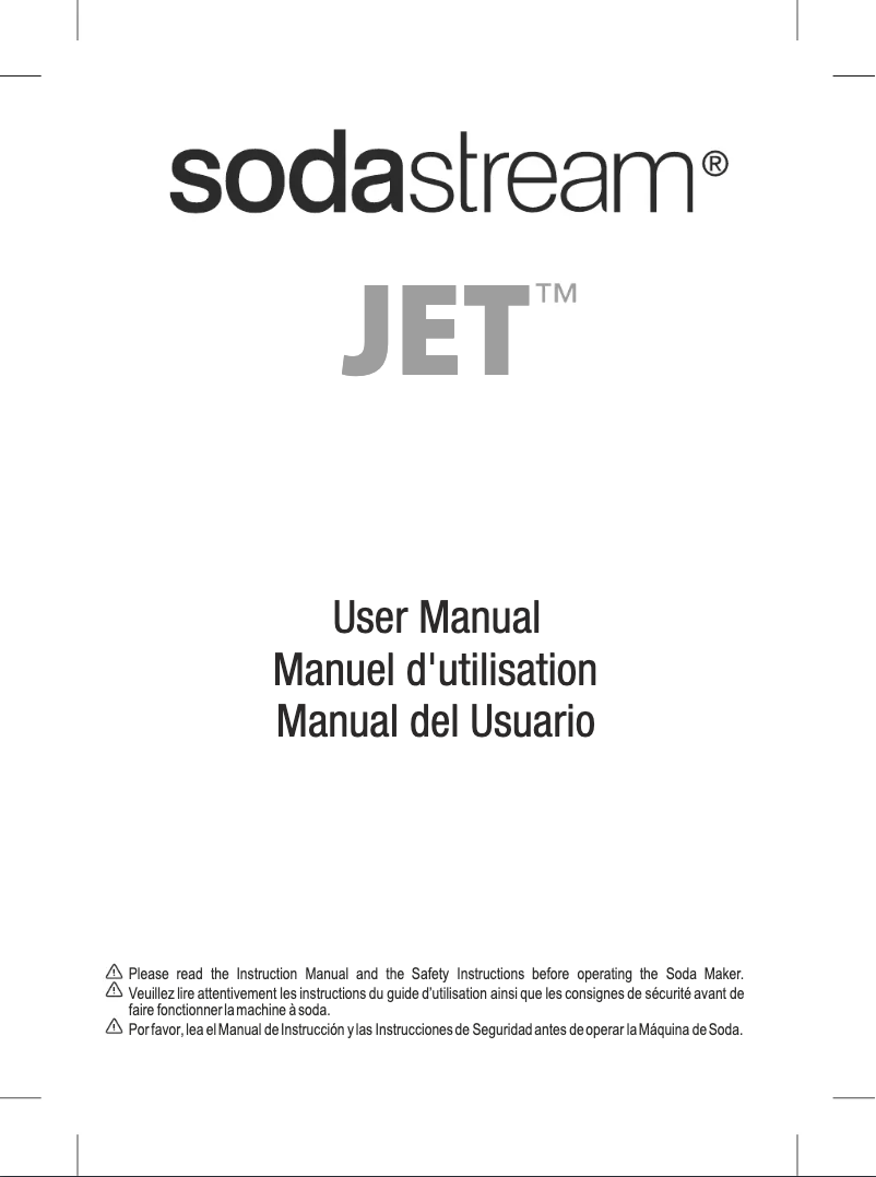 Page n°1 - Manuel utilisateur SodaStream Jet