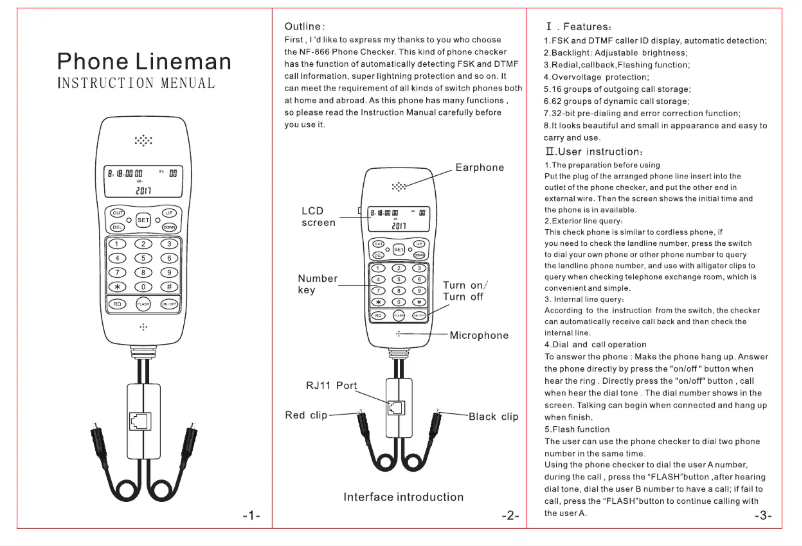 Image de la première page du manuel de l'appareil NF-866