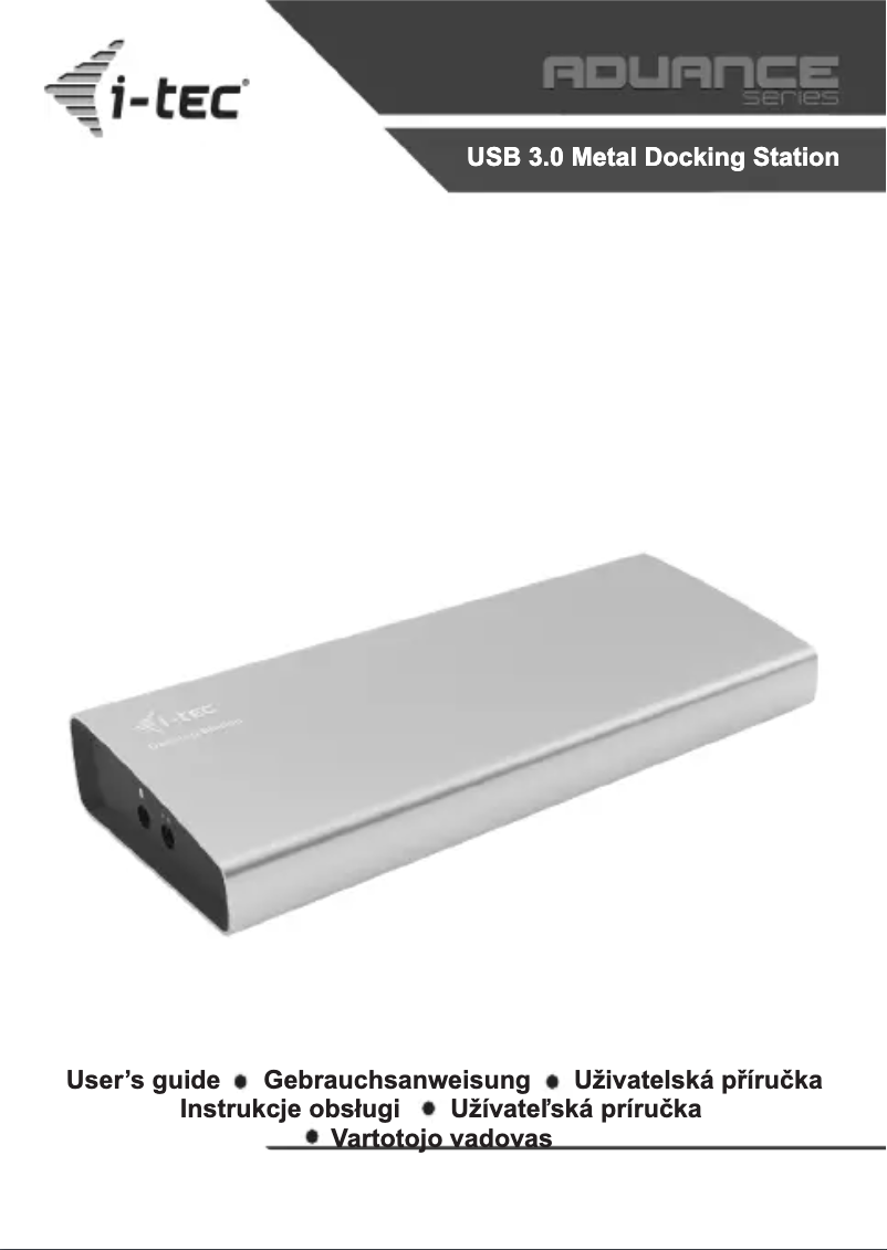 Page 1 de la notice Manuel utilisateur i-TEC U3METALDOCK