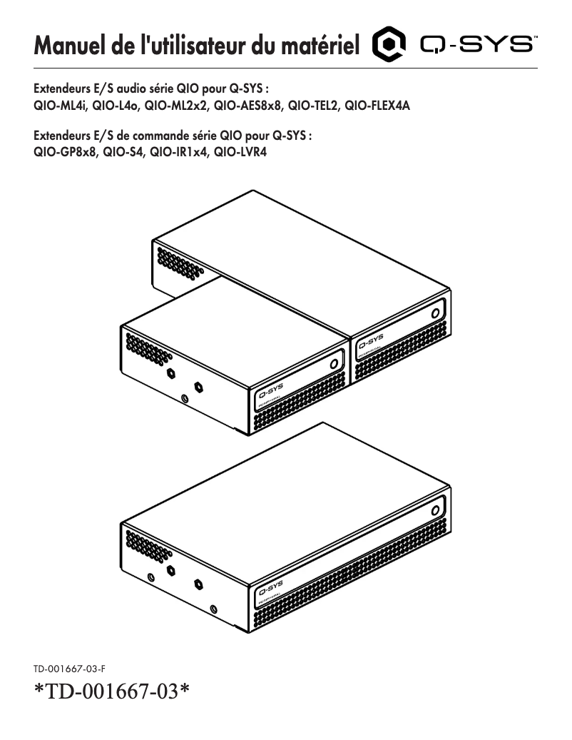 Image de la première page du manuel de l'appareil QIO-ML4i
