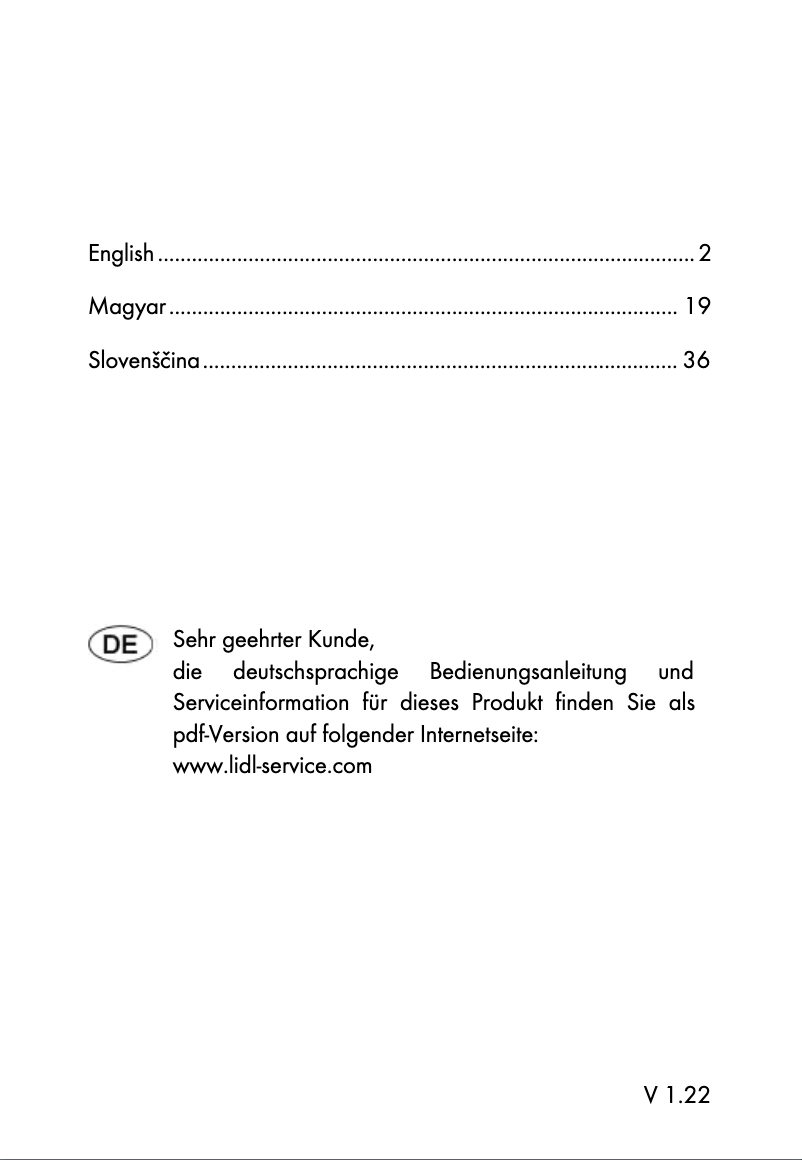 Imagen de la primera página del manual del dispositivo SUS 17 A1