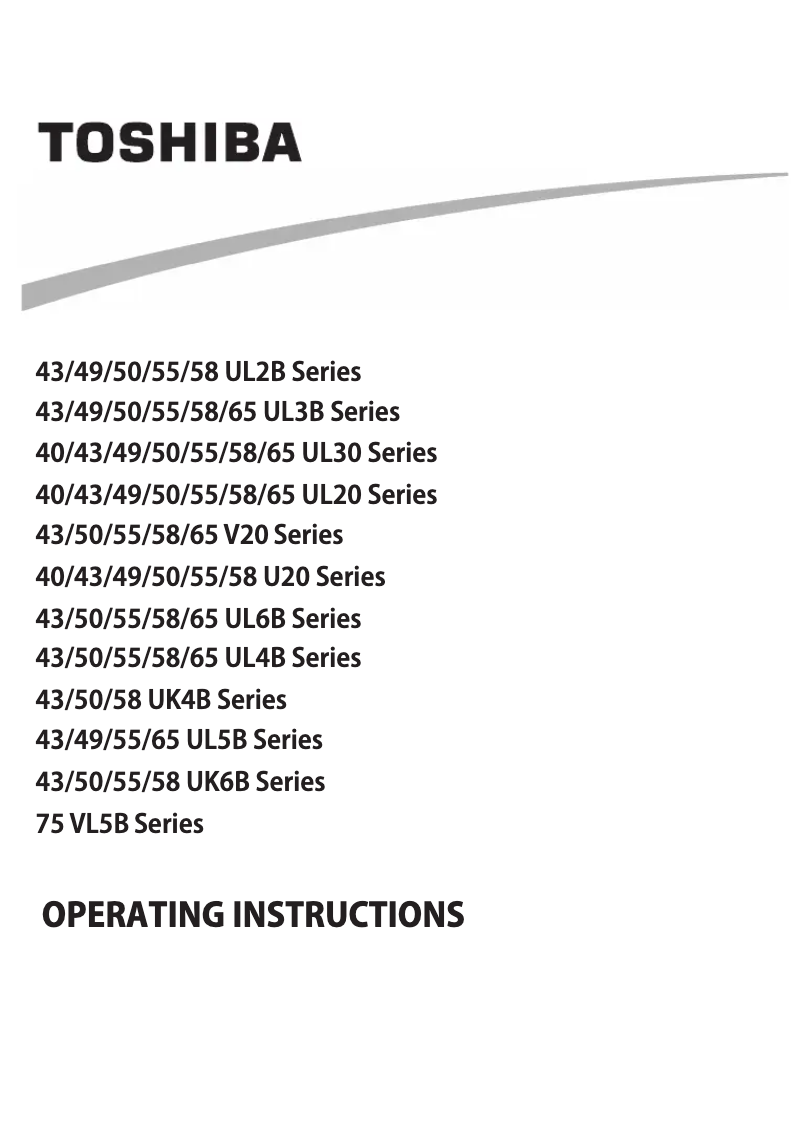 Page n°1 - Manuel utilisateur Toshiba 55UL3B63DB
