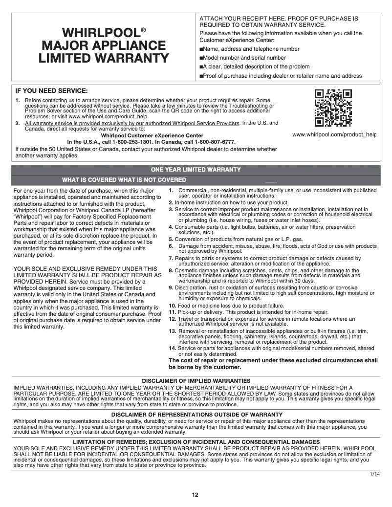 Imagen de la primera página del manual del dispositivo WRR56X18F