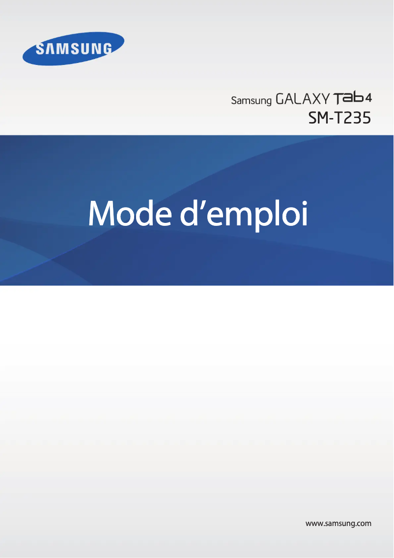 Page 1 of the manual User Manual Samsung Galaxy Tab 4