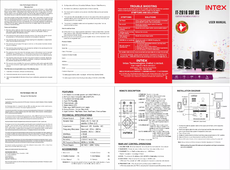 Image de la première page du manuel de l'appareil IT-2616 SUF OS