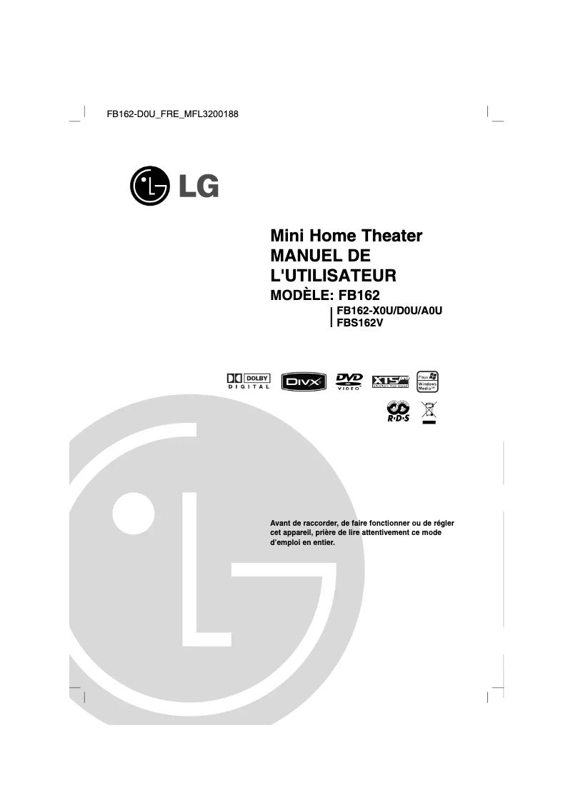 Página 1 del manual Manual de usuario LG FB162-D0U
