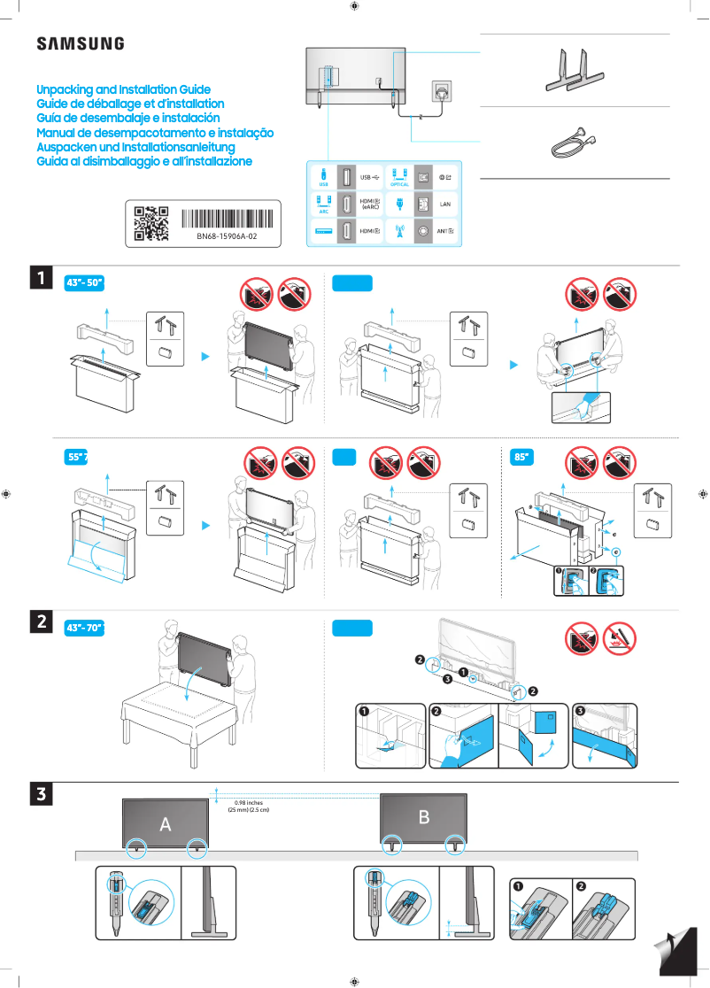 Page 1 de la notice Manuel utilisateur Samsung UN65CU8000K