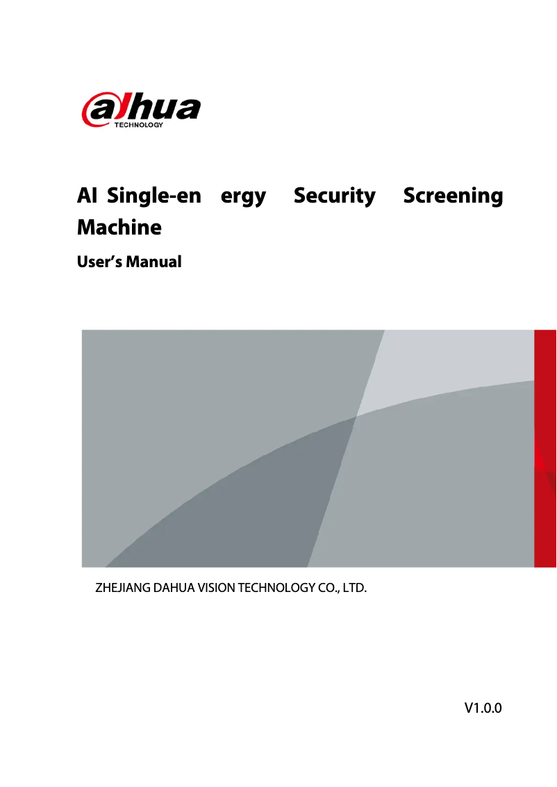 Page 1 de la notice Manuel utilisateur Dahua Technology ISC-M5030A