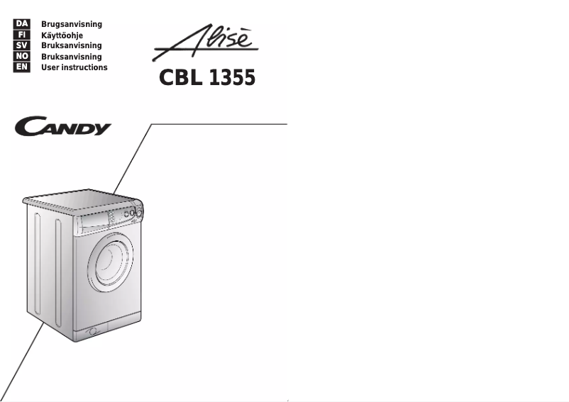 Page n°1 - Manuel utilisateur Candy ALCB1355-86S
