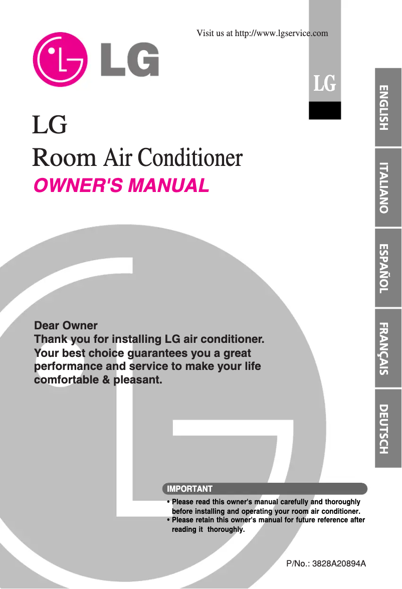 Page n°1 - Manuel utilisateur LG C09AHU
