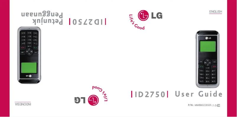 Página 1 del manual Manual de usuario LG ID2750