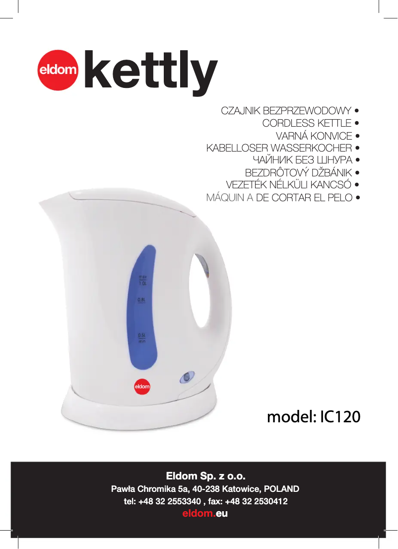 Página 1 del manual Manual de usuario Eldom IC120