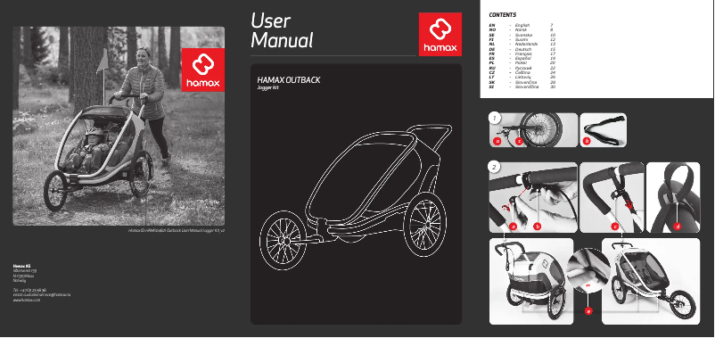 Image de la première page du manuel de l'appareil Outback jogger kit