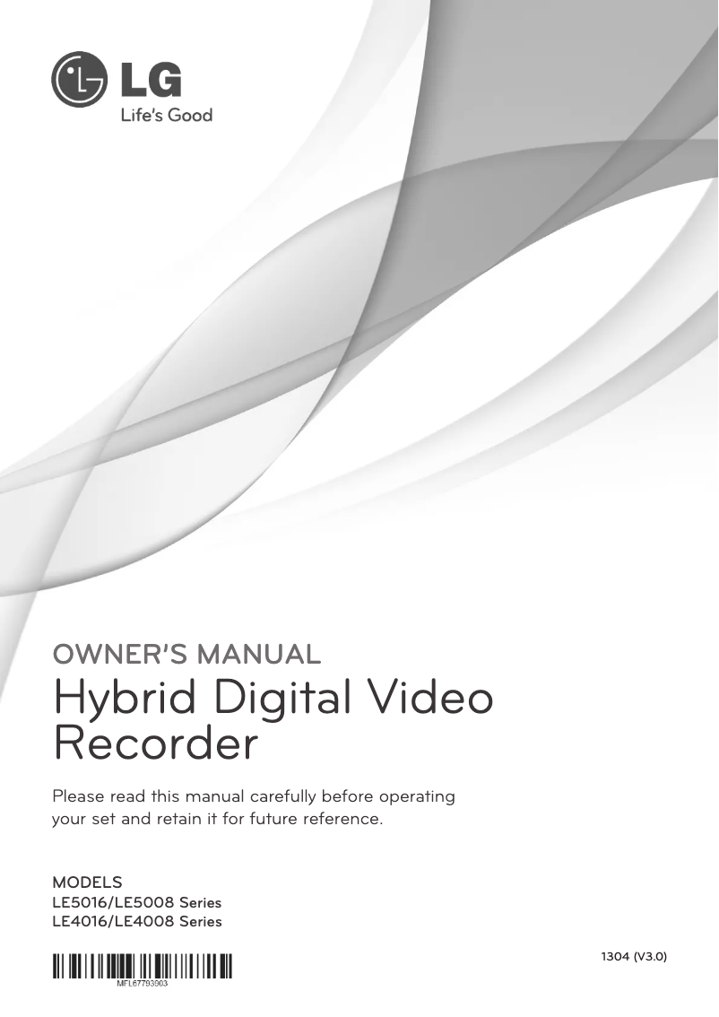 Página 1 del manual Manual de usuario LG LE5008D-NH