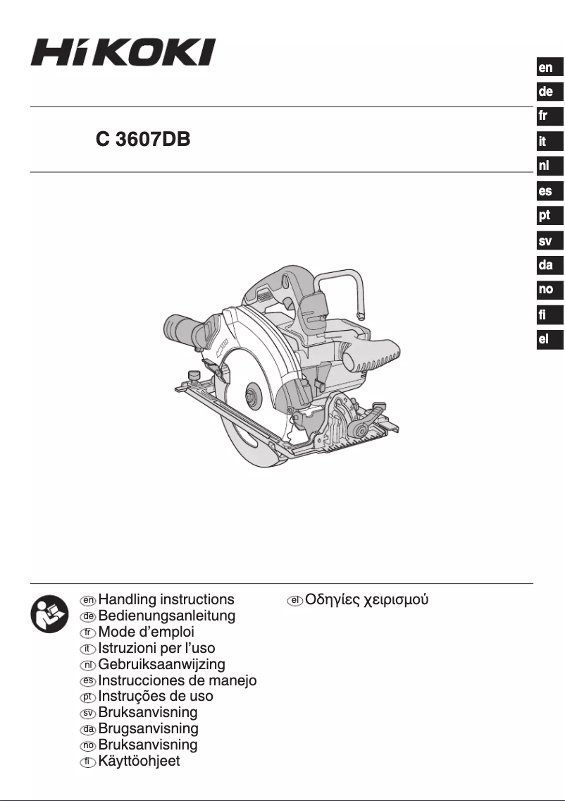 Page 1 of the manual User Manual HiKOKI C3607DB