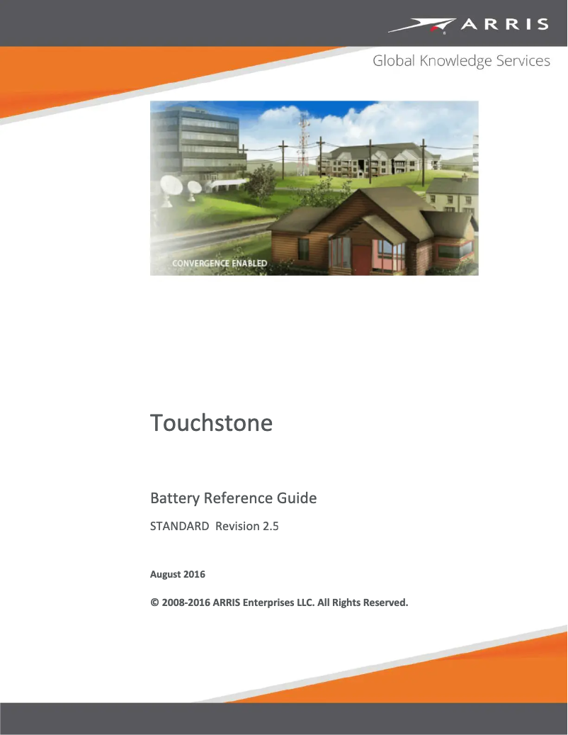Image de la première page du manuel de l'appareil SURFboard Touchstone Battery BPA022A