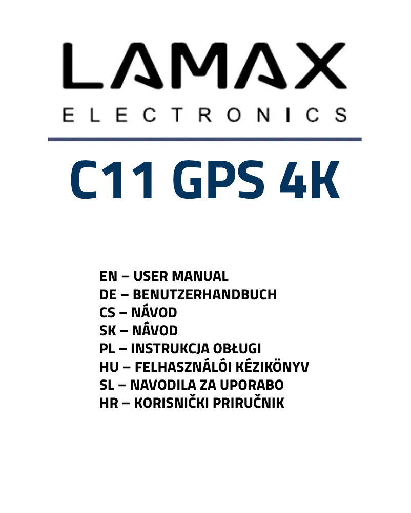 Image de la première page du manuel de l'appareil C11 GPS 4K