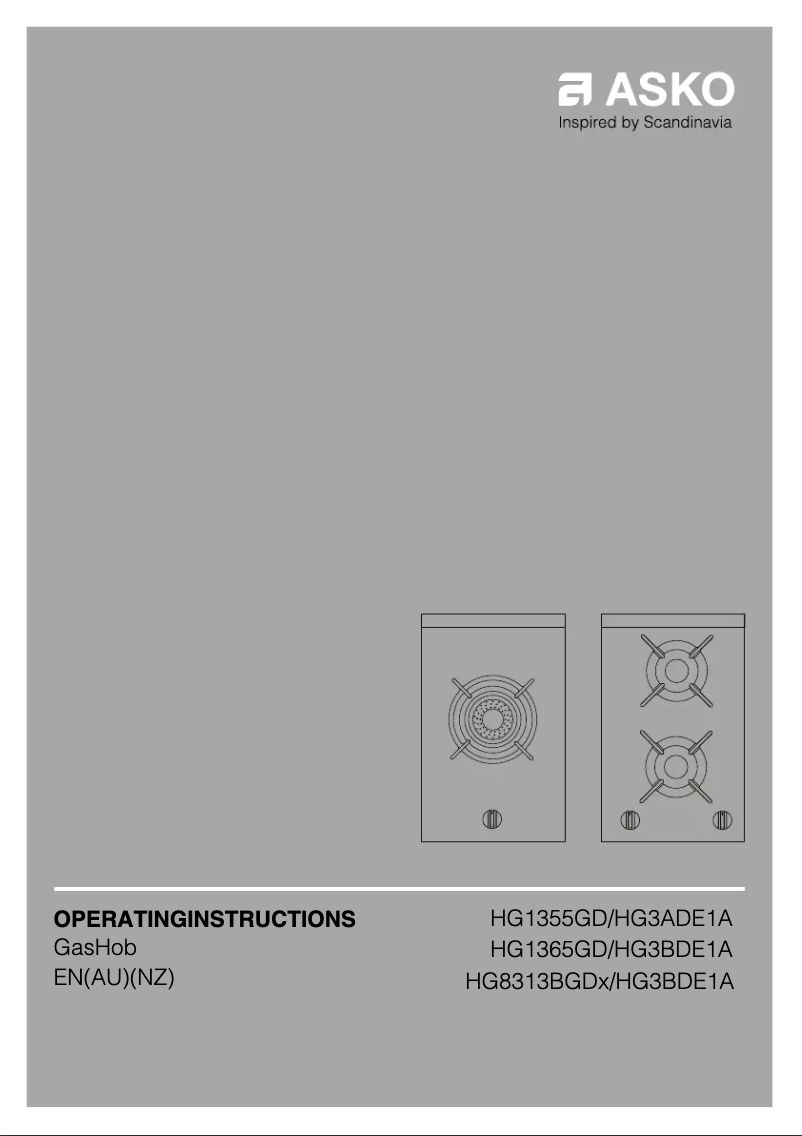 Page n°1 - Manuel utilisateur Asko HG1365GD