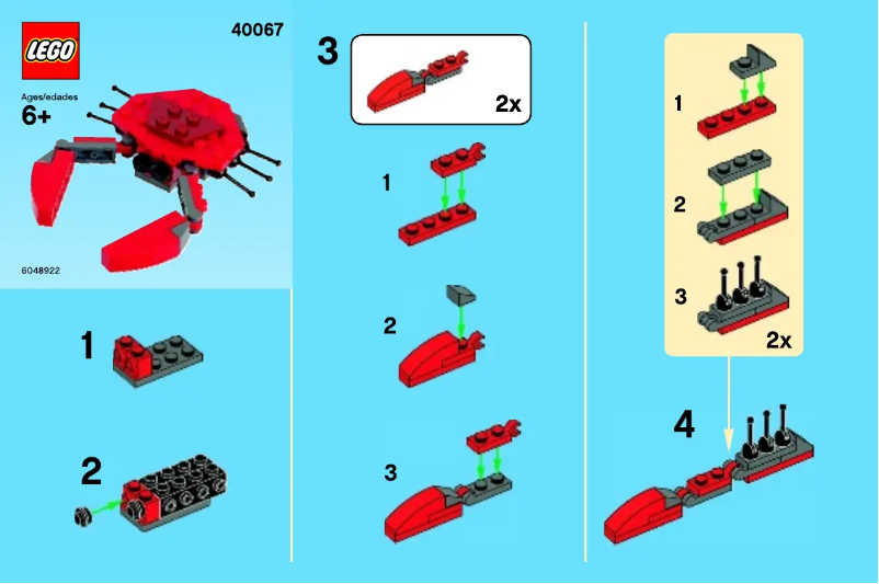 Page 1 de la notice Manuel utilisateur Lego Monthly Minibuild July 2013