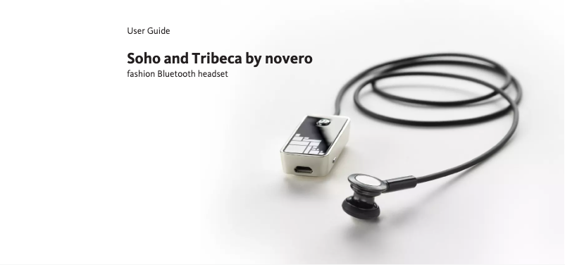 Image de la première page du manuel de l'appareil Tribeca