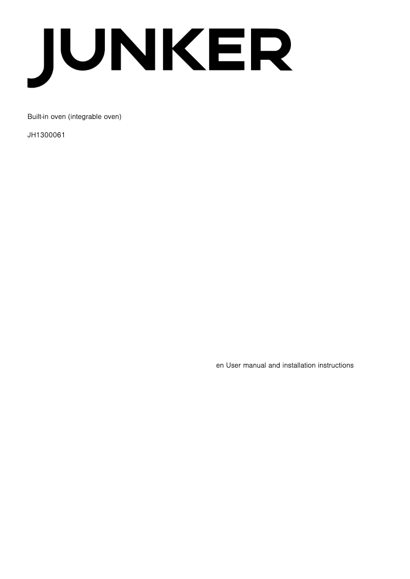 Page n°1 - Label énergétique Junker JH1300061