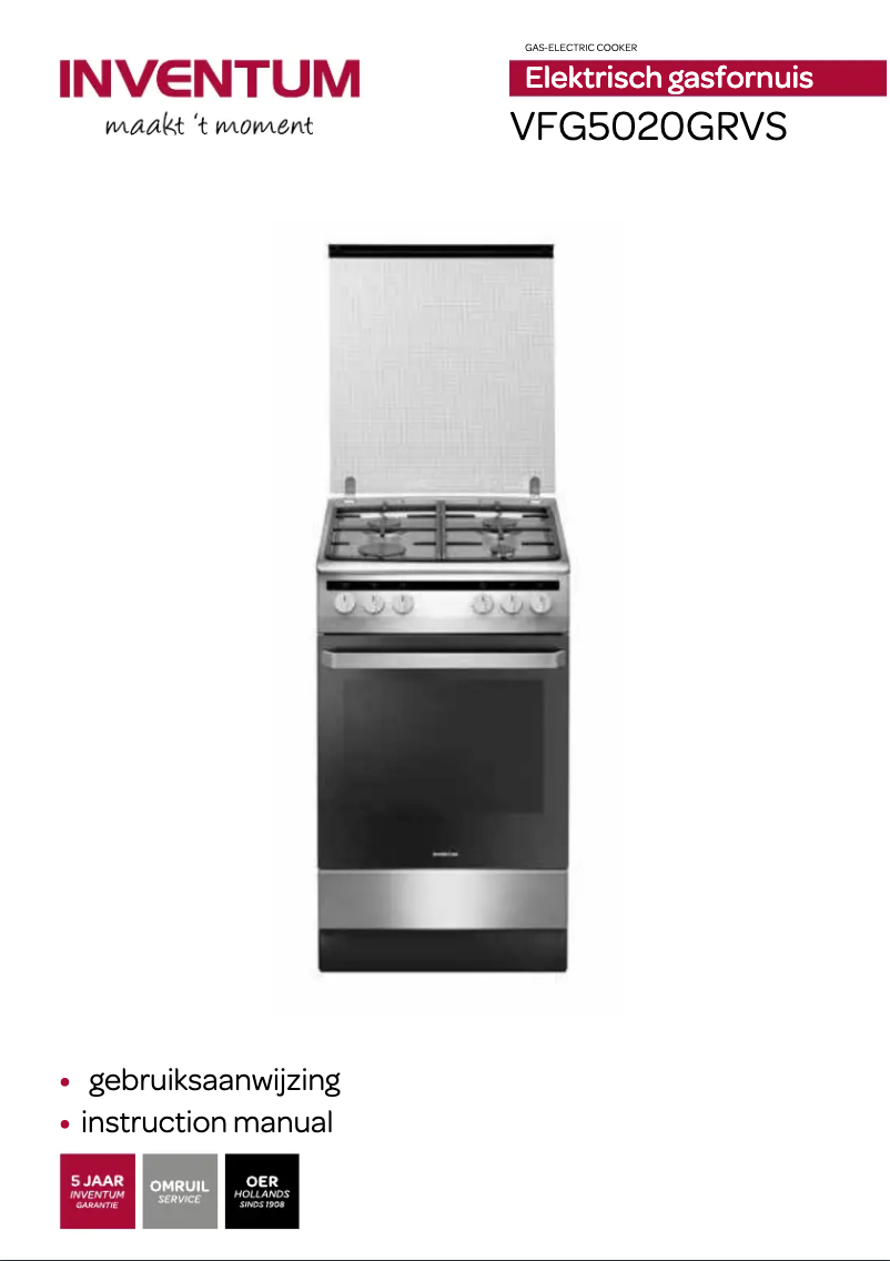 Page 1 de la notice Manuel utilisateur Inventum VFG5020RVS
