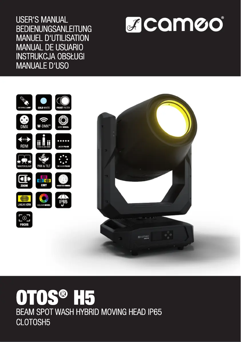 Page n°1 - Manuel utilisateur Cameo OTOS H5