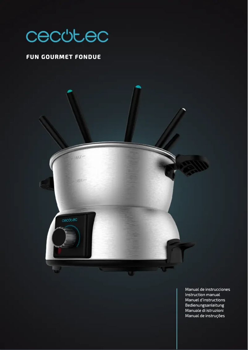 Page 1 de la notice Manuel utilisateur Cecotec Fun GourmetFondue