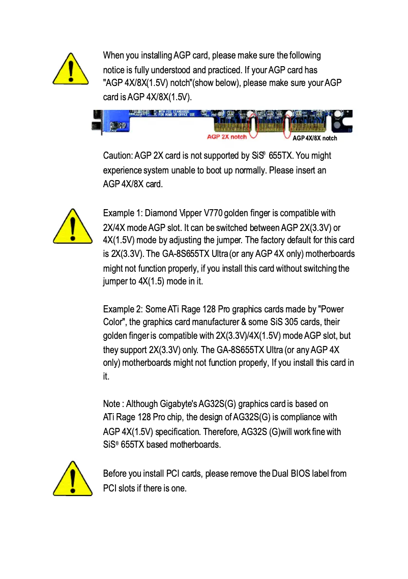 Page 1 de la notice Manuel utilisateur Gigabyte GA-8S655TX Ultra