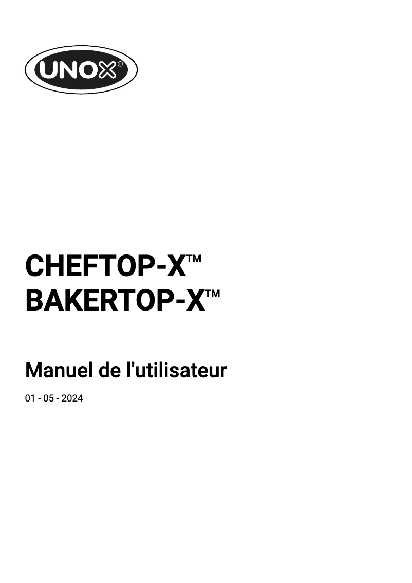 Page 1 of the manual User Manual Unox CHEFTOP-X Digital.ID