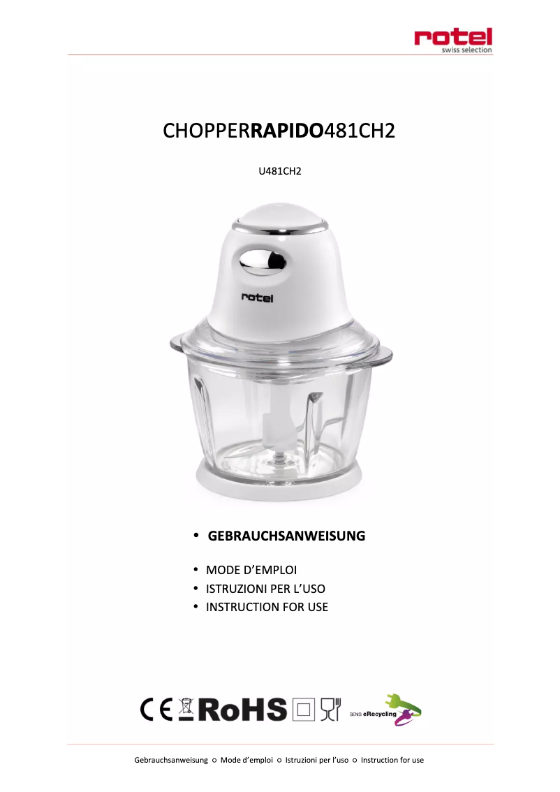 Image de la première page du manuel de l'appareil U481CH2