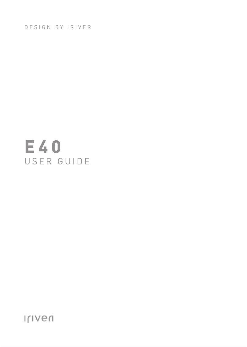 Image de la première page du manuel de l'appareil E40