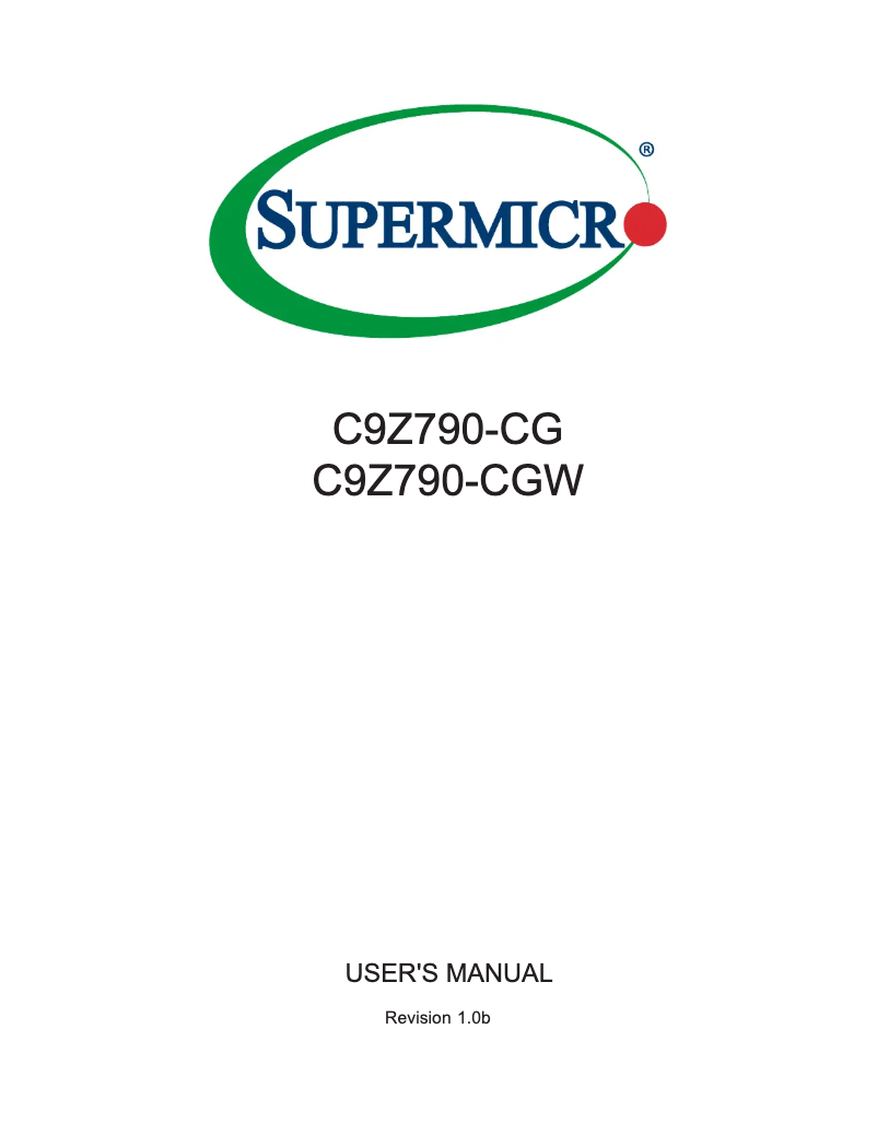 Image de la première page du manuel de l'appareil C9Z790-CGW