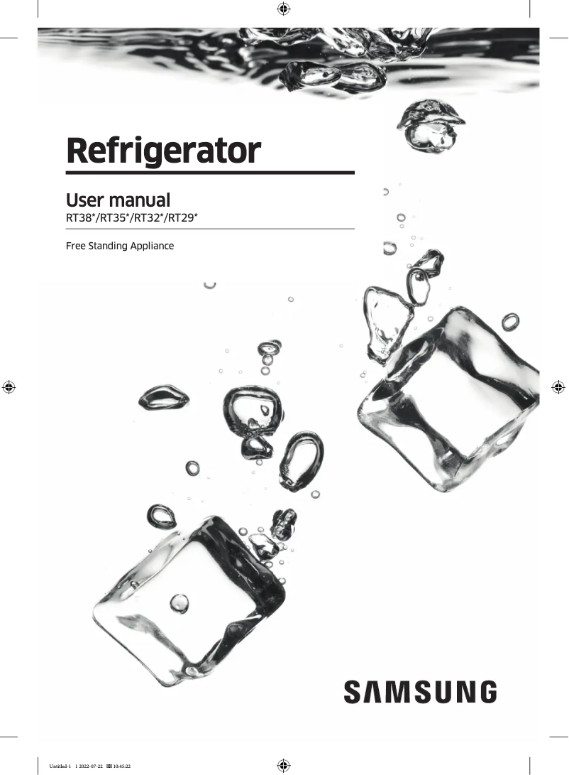 Page n°1 - Manuel utilisateur Samsung RT35K5430S8