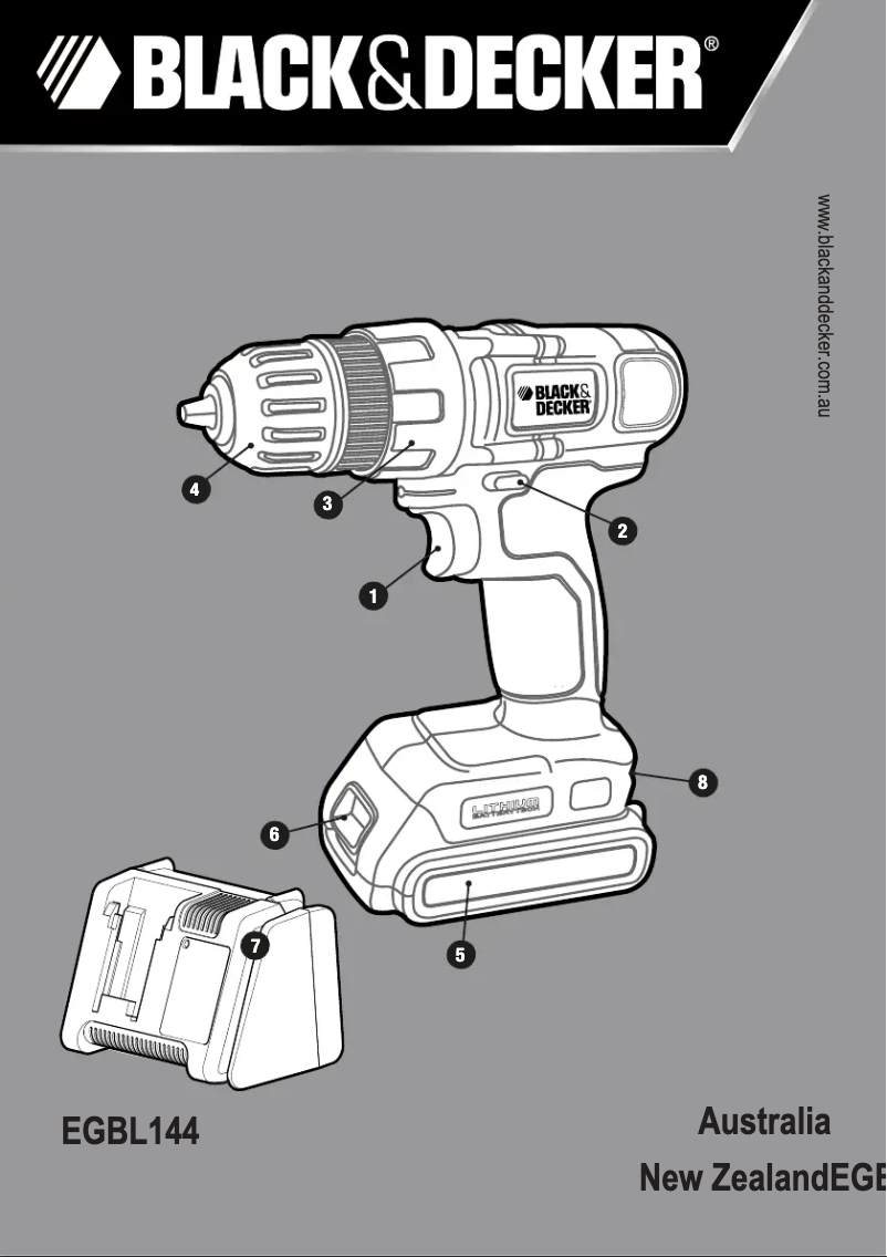 Page 1 de la notice Manuel utilisateur Black & Decker EGBL180