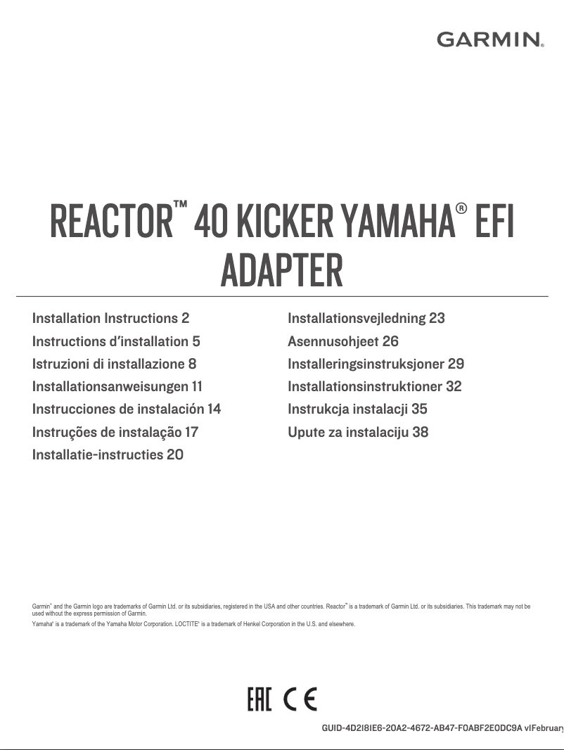 Image de la première page du manuel de l'appareil Reactor 40 Kicker