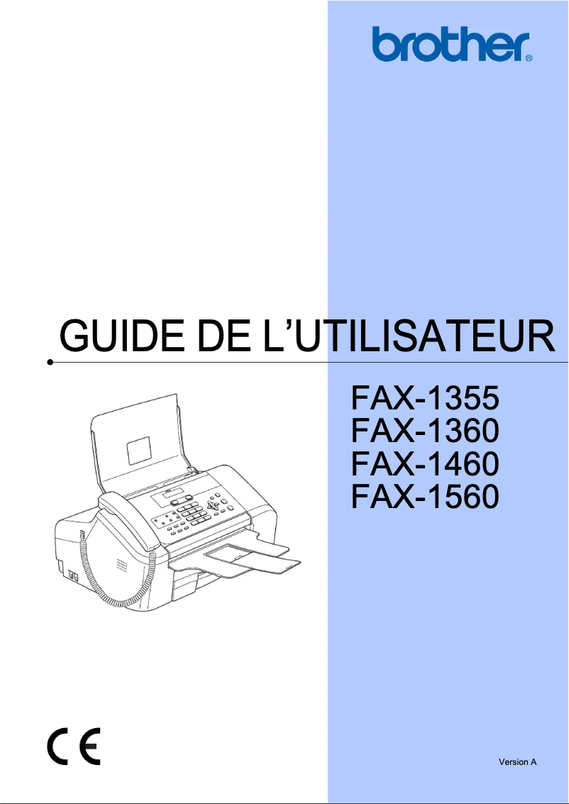Image de la première page du manuel de l'appareil FAX-1355