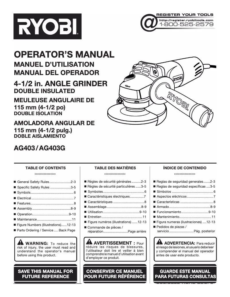 Page n°1 - Manuel utilisateur AEG AG403