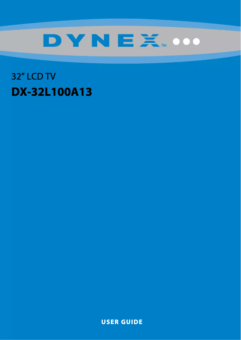 Page 1 de la notice Manuel utilisateur Dynex DX-32L100A13