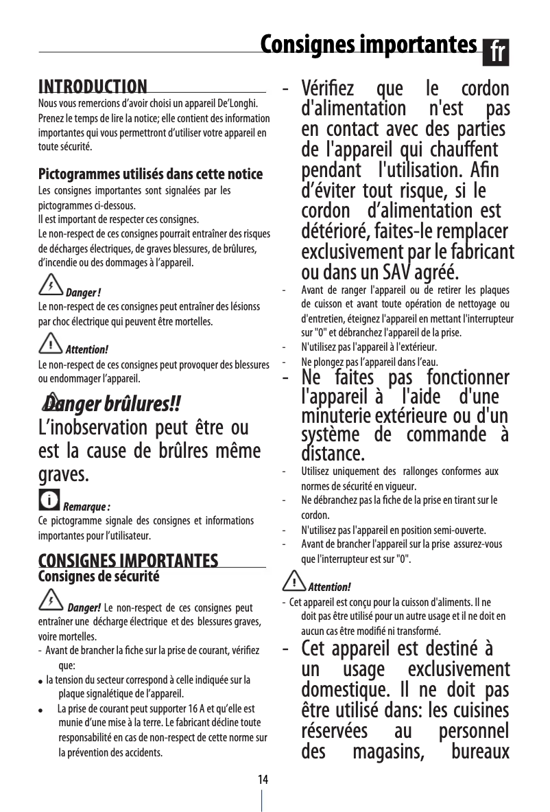 Image de la première page du manuel de l'appareil MultiGrill 900 CGH920