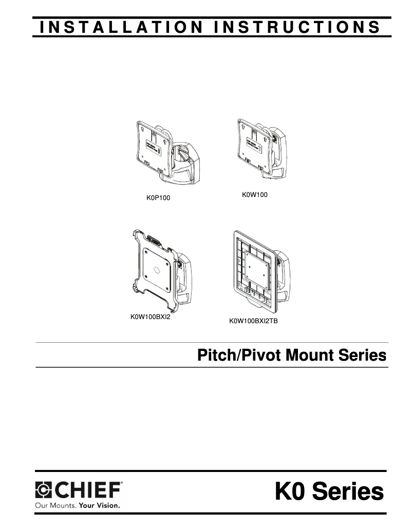 Image de la première page du manuel de l'appareil K0W100B